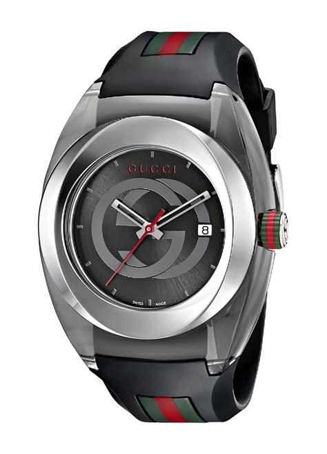 gucci mens rubber watch|gucci watch with rubber strap.